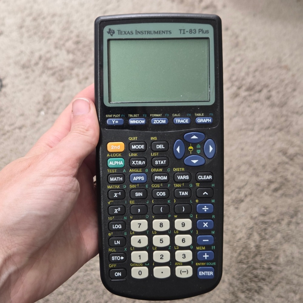 Texas Instruments TI-83 Plus Graphing Calculator Black STEM Tested Works